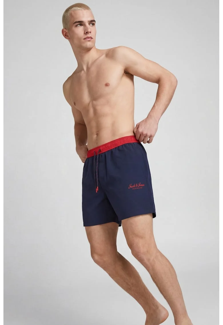 Pantaloni scurti de baie cu snur, Albastru ultramarin