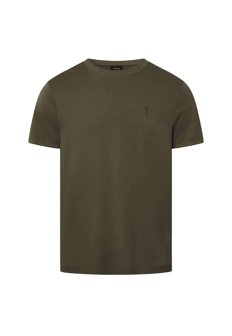 Tricou din bumbac cu decolteu la baza gatului Priamo