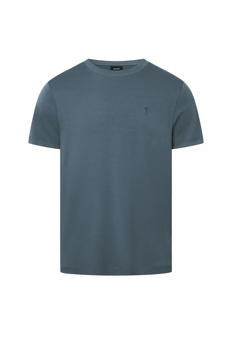 Tricou din bumbac cu decolteu la baza gatului Priamo