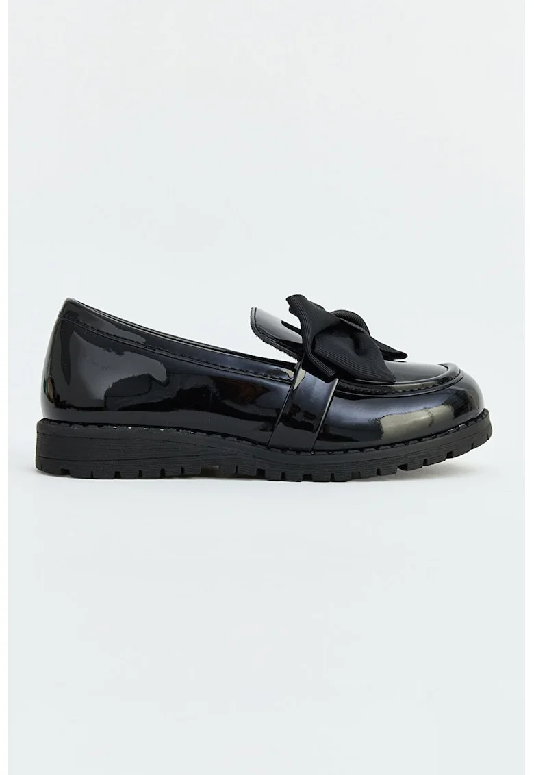 Pantofi loafer cu aplicatie funda, Negru