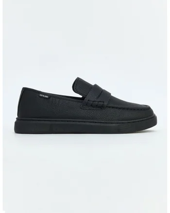 Pantofi loafer din piele ecologica, Negru