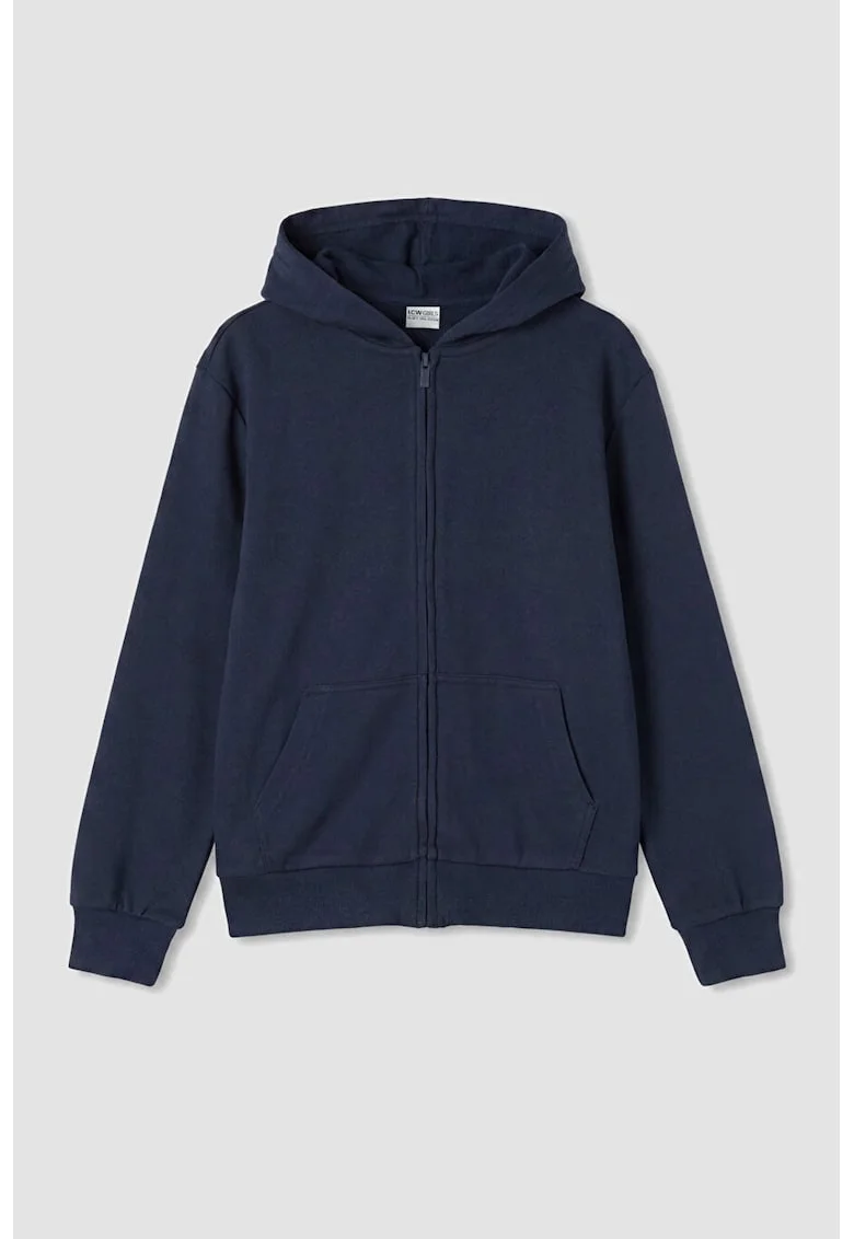Hanorac regular-fit din bumbac cu model uni, Albastru ultramarin