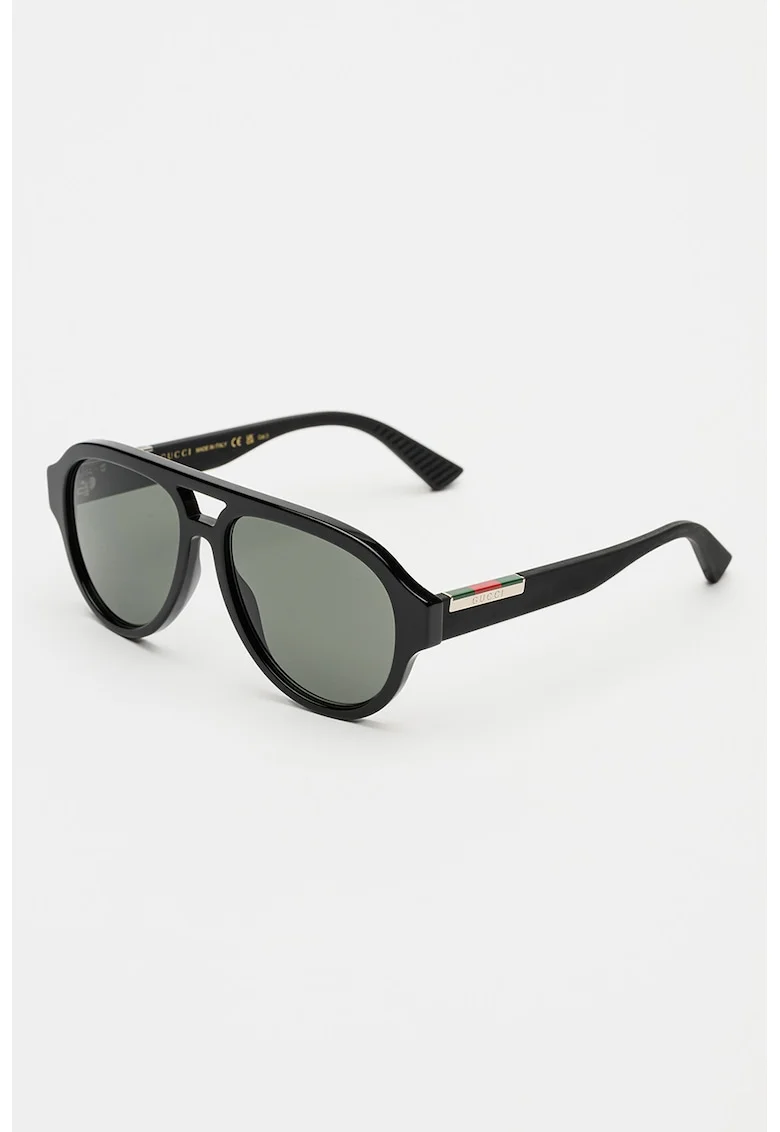 Ochelari de soare aviator cu lentile uni, Negru