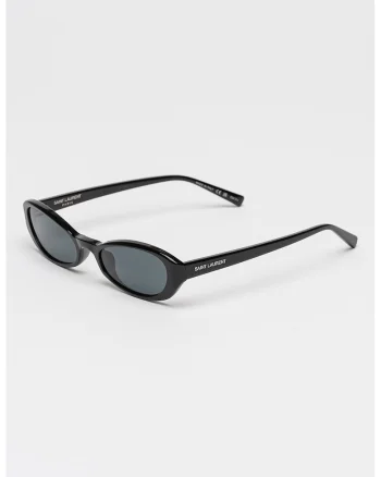 Ochelari de soare dreptunghiulari cu logo discret, Negru