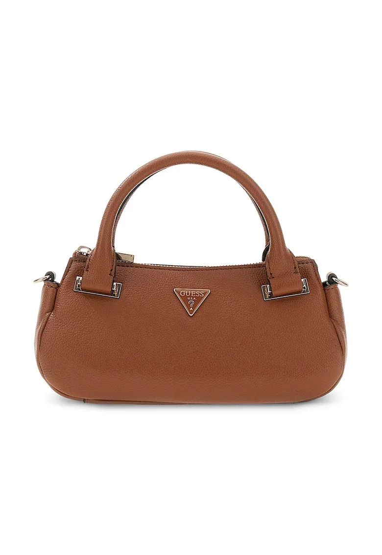 Geanta mini de mana cu bareta de umar Evie, Maro cognac