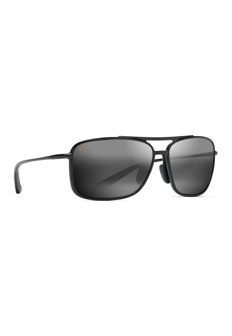 Ochelari de soare aviator unisex cu lentile polarizate, Negru stins