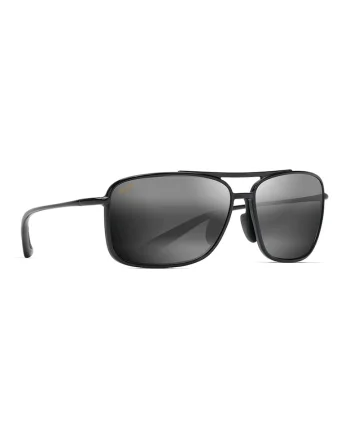 Ochelari de soare aviator unisex cu lentile polarizate, Negru stins