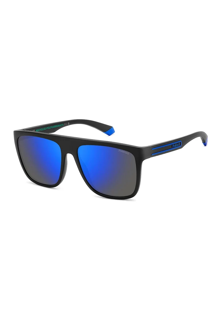 Ochelari de soare cu lentile uni polarizate, Negru/Albastru royal