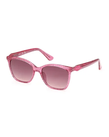 Ochelari de soare dreptunghiulari cu insertii stralucitoare, Fucsia