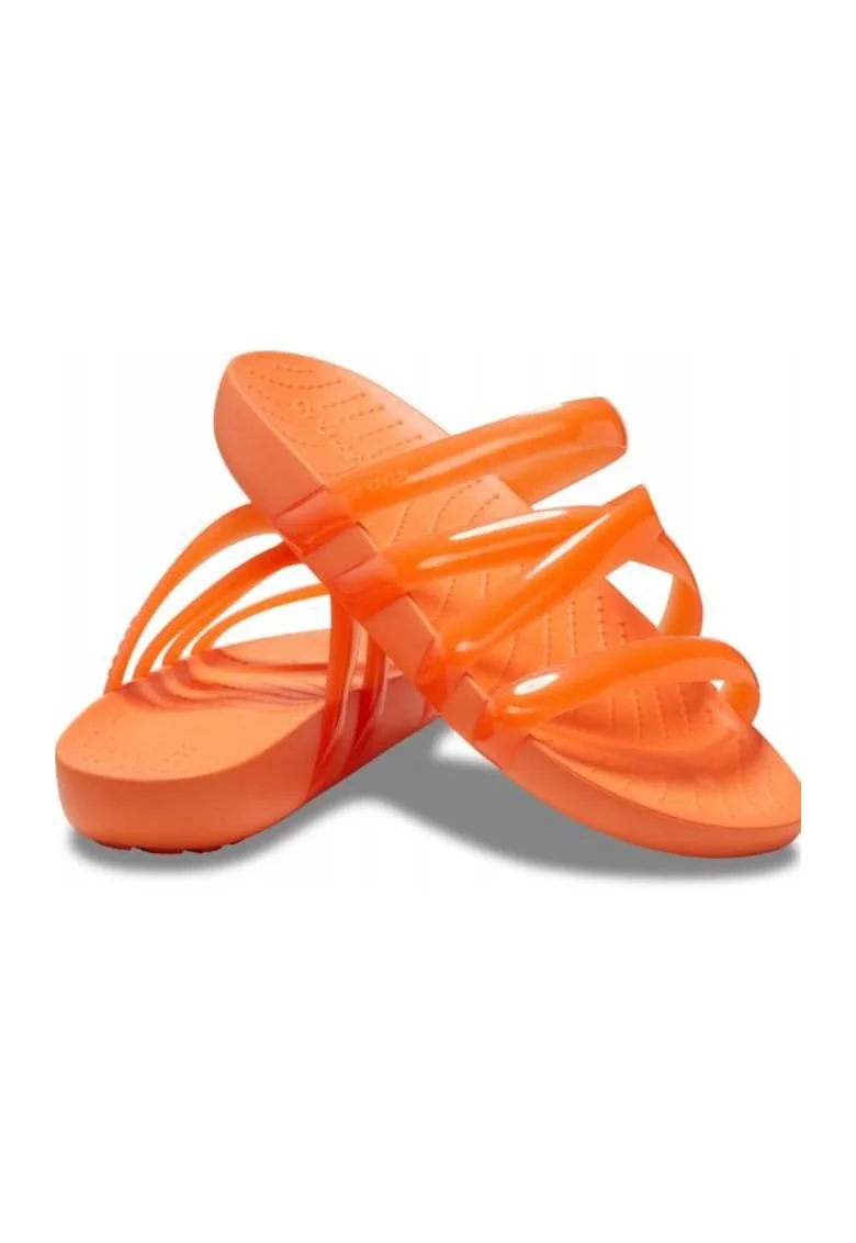 Papuci Femei,  Splash Glossy, Portocaliu, Gri