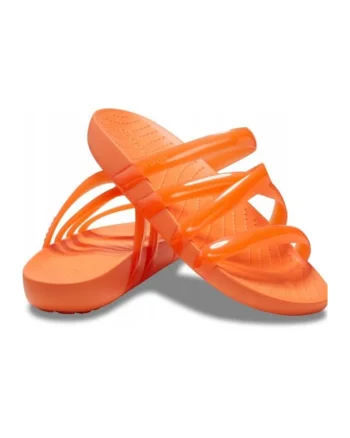 Papuci Femei,  Splash Glossy, Portocaliu, Gri