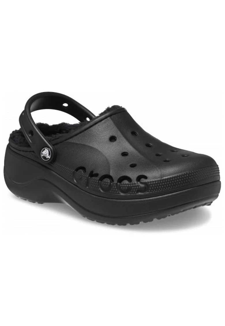 Saboti Izolati Femei,  Baya Lined Women Platform Clog, Negru, Verde