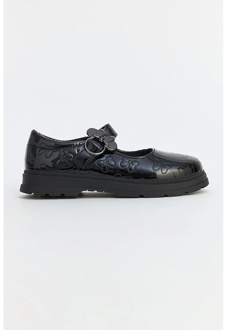Balerini Mary Jane cu model tematic Minnie Mouse, Negru