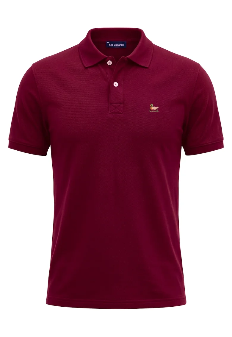 Tricou cu guler, Visiniu, Visiniu