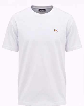 Tricou cu decolteu rotund, Alb, Alb