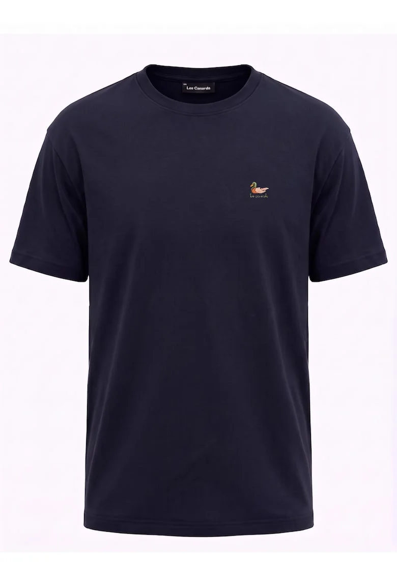 Tricou cu decolteu rotund, Bleumarin, Bleumarin