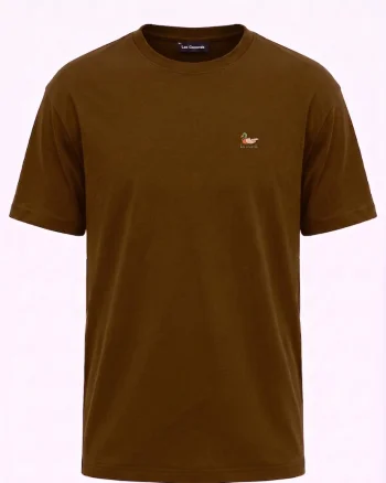 Tricou cu decolteu rotund, Maro, Maro