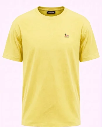 Tricou cu decolteu rotund, Galben, Galben