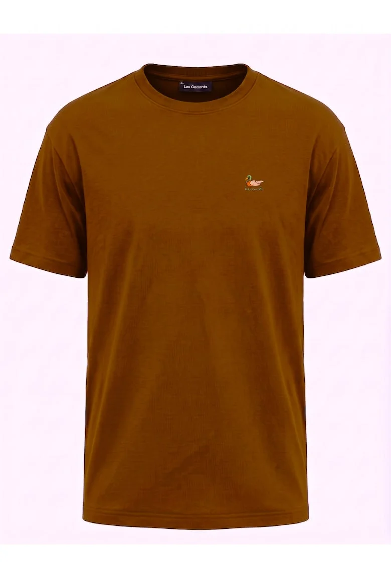 Tricou cu decolteu rotund, Bej, Bej