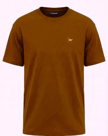 Tricou cu decolteu rotund, Bej, Bej