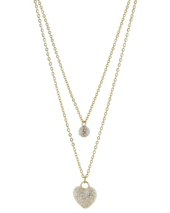 Set de coliere placate cu aur de 18K, Auriu