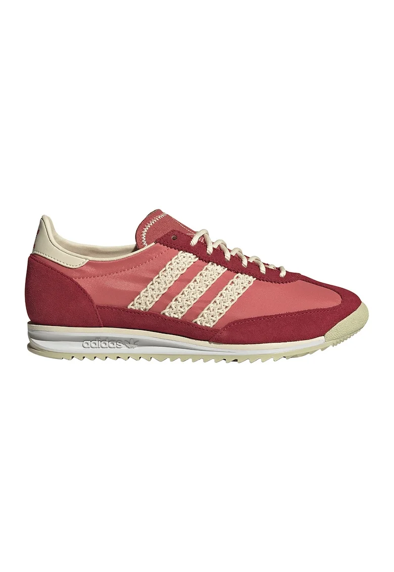 Pantofi sport low-cut SL 72 din piele intoarsa, Rosu/Roz