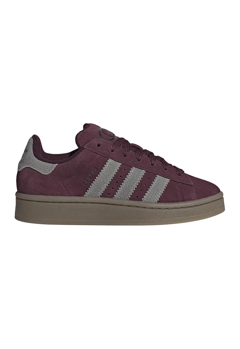 Pantofi sport Campus 00s din piele intoarsa, Visiniu/Gri