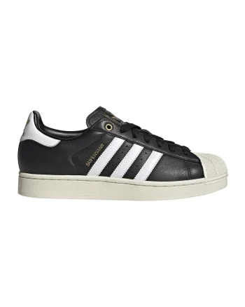 Pantofi sport Superstar II de piele, Negru/Alb murdar