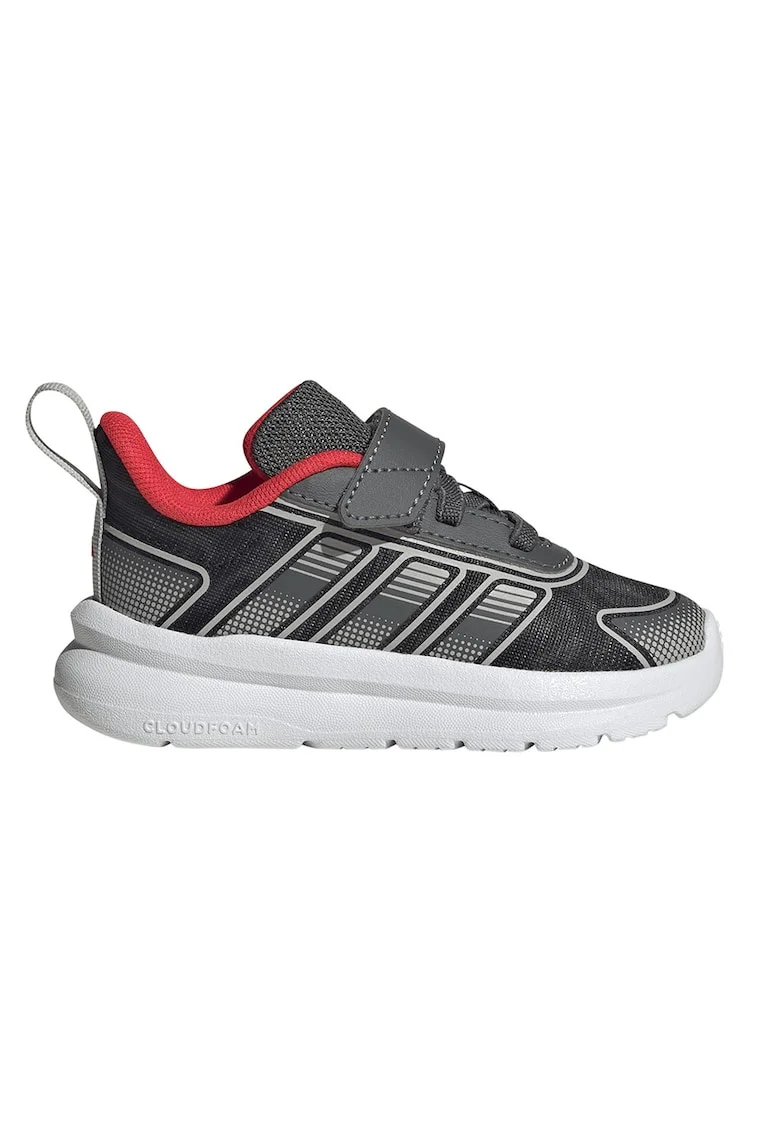 Pantofi sport Tensaur Run 4.0 cu velcro, Gri/Rosu vermillion