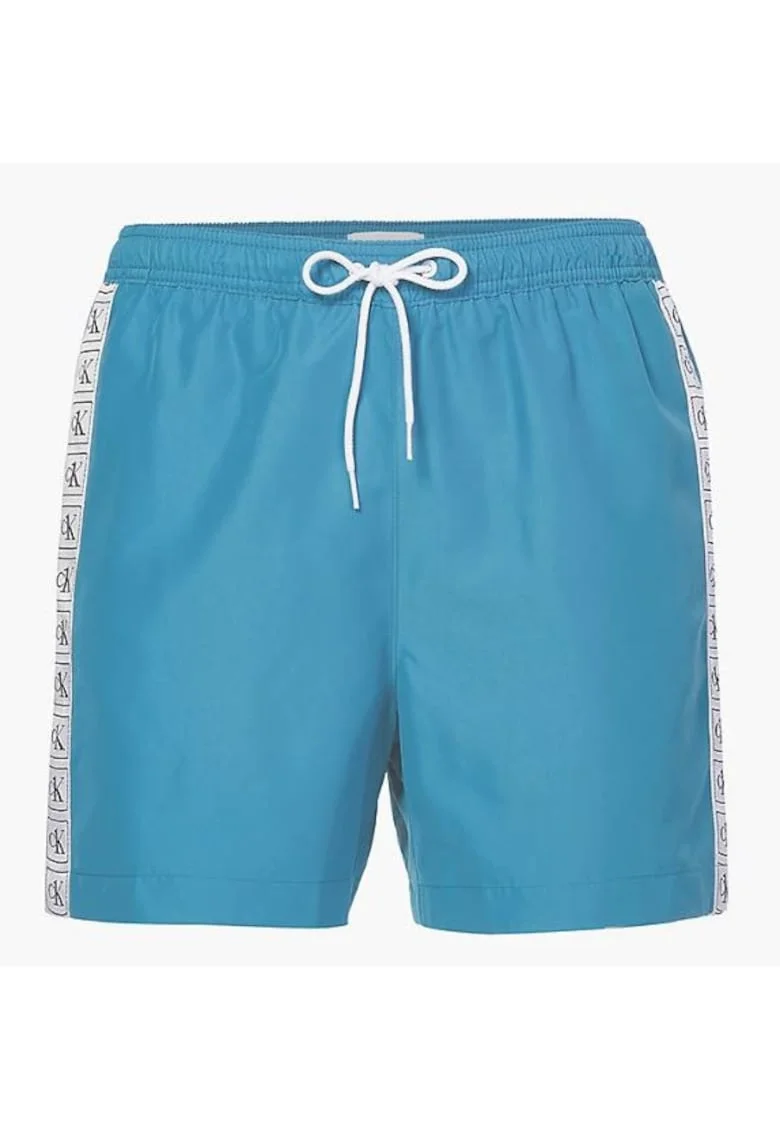 Pantaloni scurti de baie,  Poliester, Albastru, Bleumarin