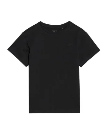 Tricou  Ttshm2330, Croi Regular – Ajustare Standard Pentru Confort, Fabricat 100% Din Bumbac, Decolteu Rotund Cu Usor Ribbing, Mic Logo Brodat 4F, Negru, Negru
