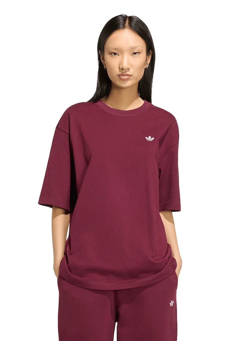 Tricou supradimensionat Essential, Visiniu