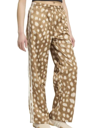 Bluza de trening cu aspect satinat si animal print Firebird, Maro nisip