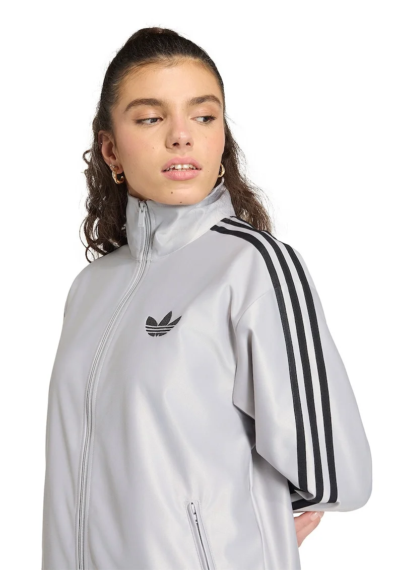 Bluza de trening lejera cu fermoar si buzunare cu fermoar Firebird, Gri