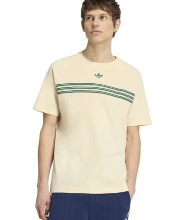 Tricou de bumbac cu imprimeu logo, Verde/Crem