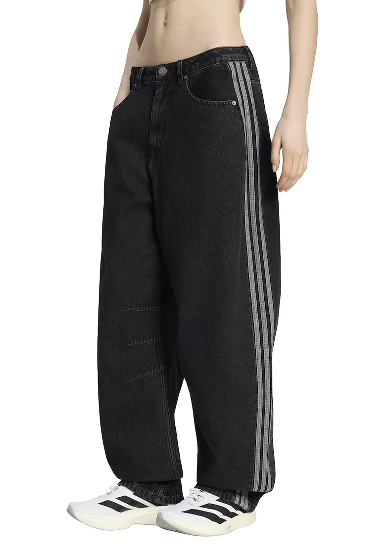 Blugi cu croiala barrel, Negru carbon