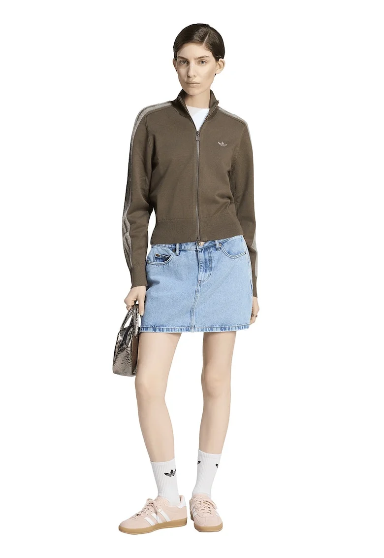 Fusta mini din denim, Albastru lavanda