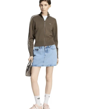 Fusta mini din denim, Albastru lavanda