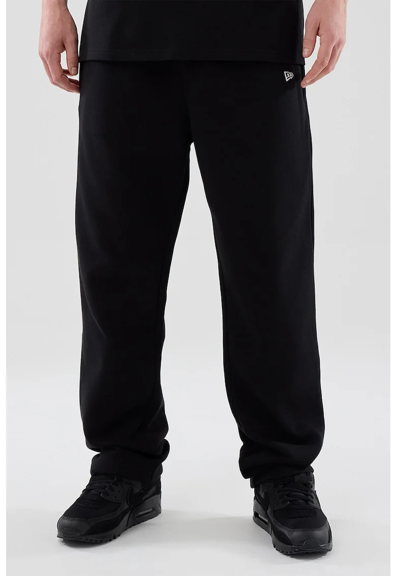 Pantaloni de trening lejeri cu buzunare cu fermoar, Negru