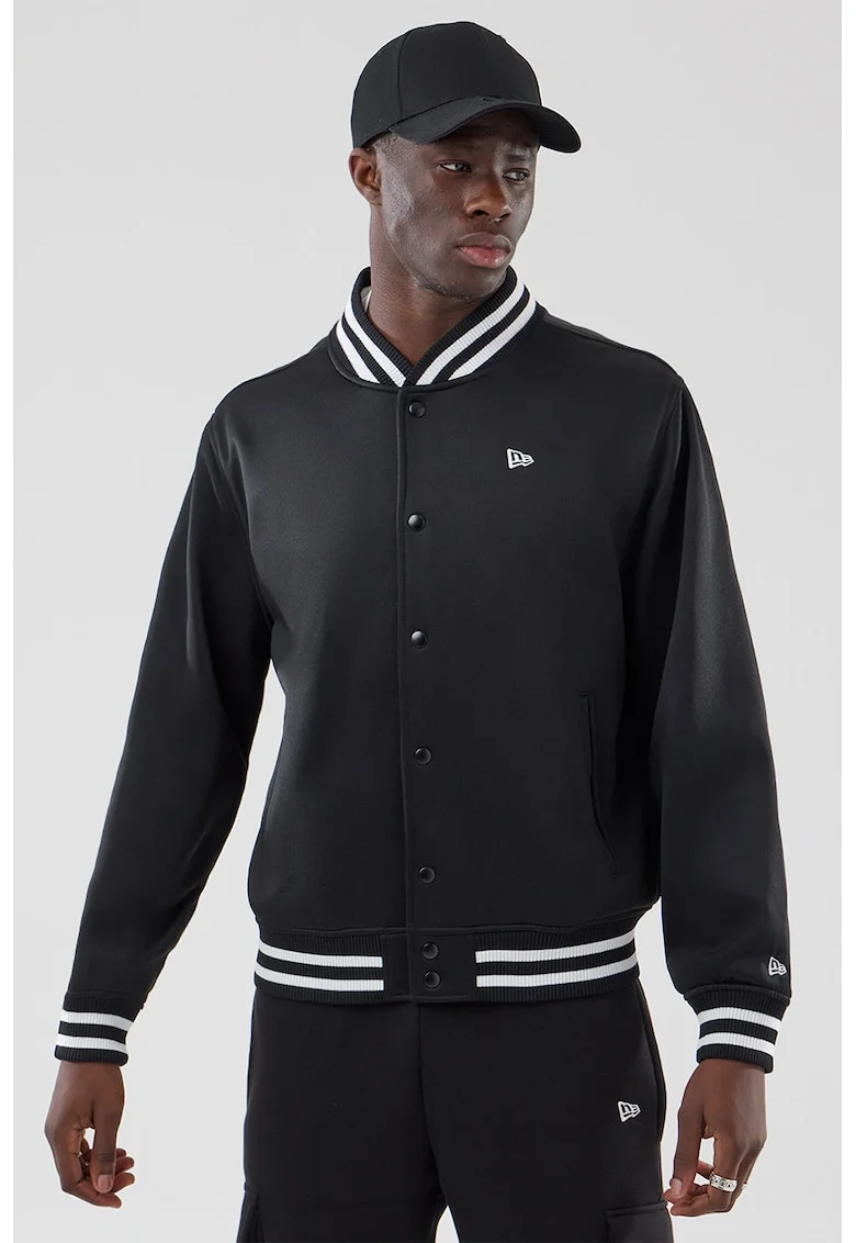 Jacheta bomber cu dungi, Negru