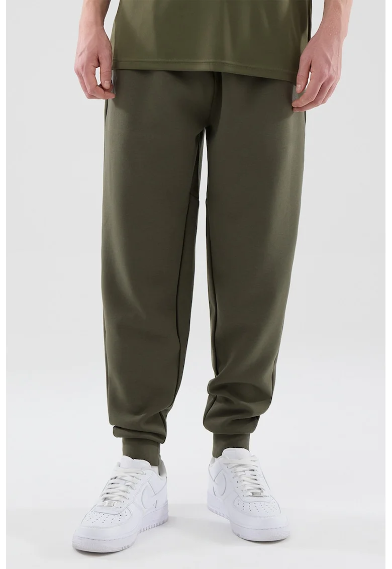 Pantaloni de trening relaxed fit, Verde stins