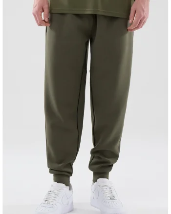Pantaloni de trening relaxed fit, Verde stins