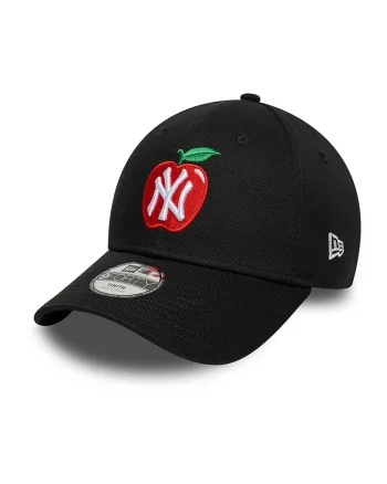 Sapca cu model mar si logo MLB New York Yankees, Negru