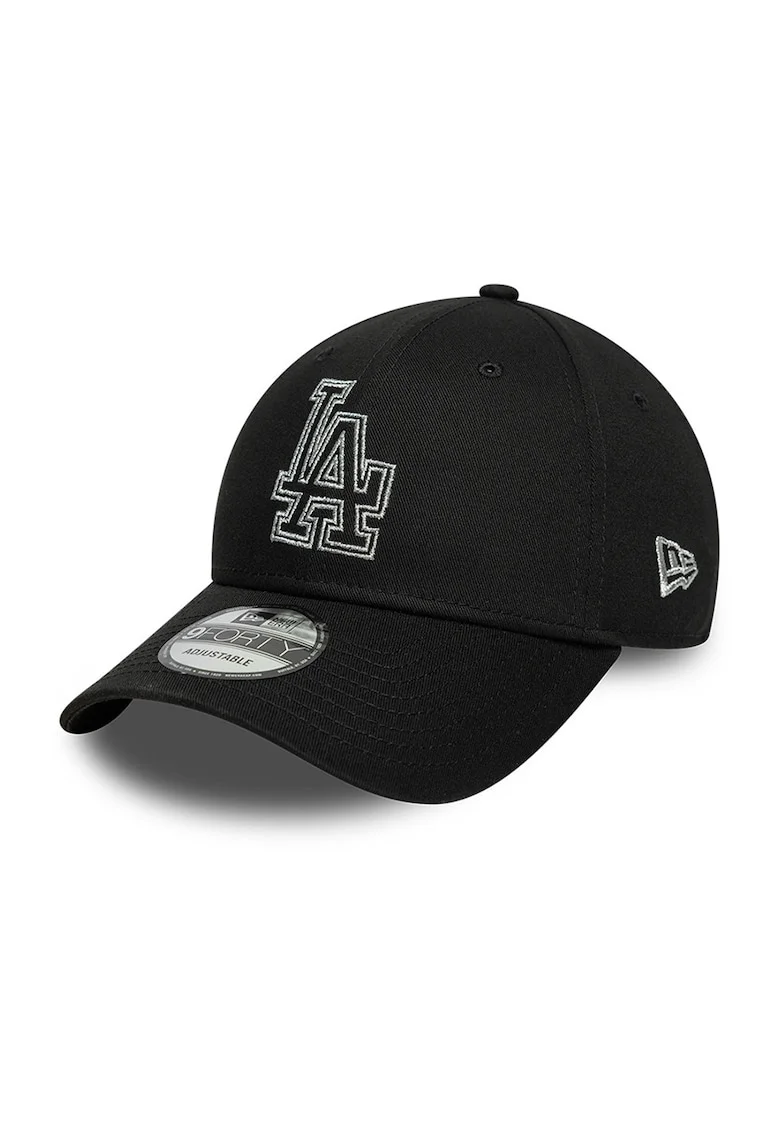 Sapca cu monograma LA Dodgers Metallic Outline 9Forty, Negru