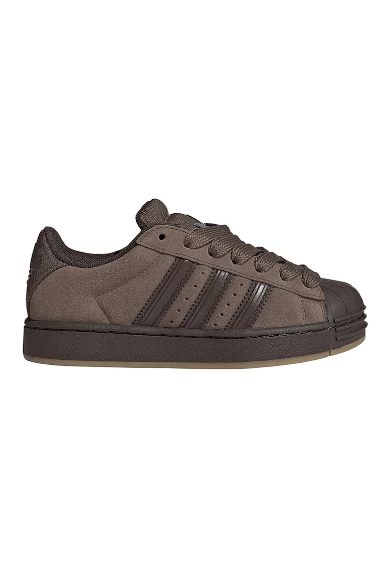 Pantofi sport Superstar de piele intoarsa cu garnituri sintetice, Maro