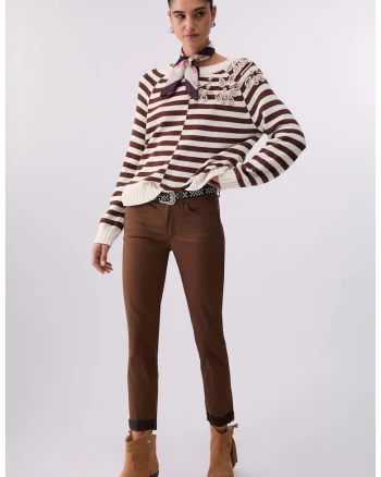 Pantaloni skinny crop, Maro
