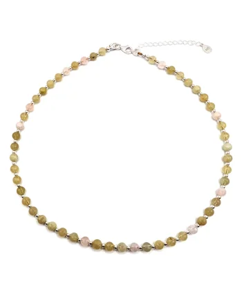 Colier handmade, ajustabil, argint 925,  pietre semipretioase max, Multicolor