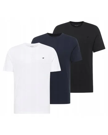 Set 3 Tricou Barbati,  Alex, 6XL INTL, Multicolor, Bumbac, Design Clasic Casual, Ideal Pentru Uz Zilnic, Material Premium Confortabil, Maneca Scurta, Croiala Regular Fit