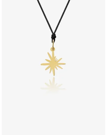Pandantiv North Star din aur galben 14K,  Design