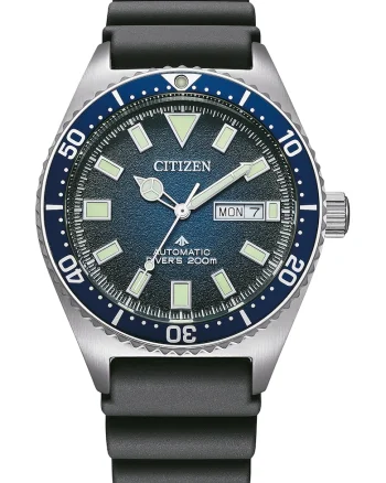 Ceas analog automatic Promaster Marine, Argintiu/Negru